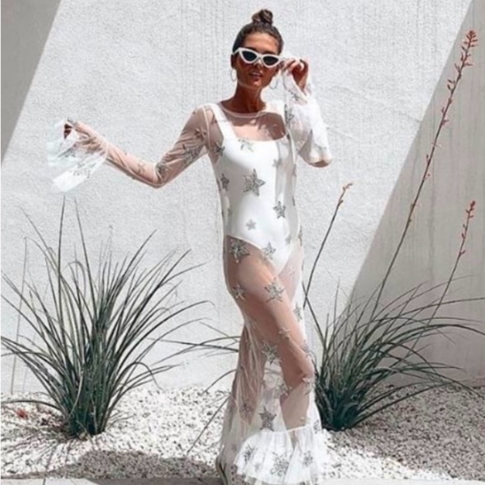 Isabelle Quinn Emie Dress Star Print Size AU6 / UK6 / US2 COACHELLA FESTIVAL
